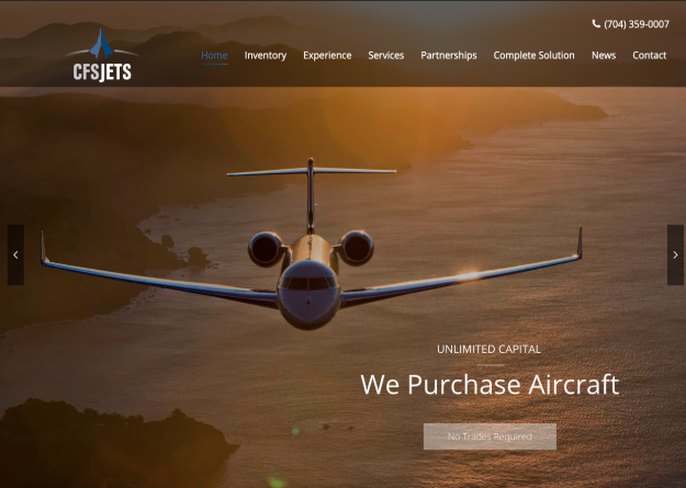 Website Design: CFS Jets Website Design: CFS Jets