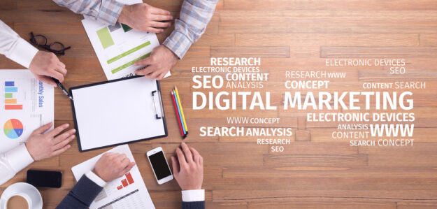 Business,Concept:,Digital,Marketing,Word,Cloud